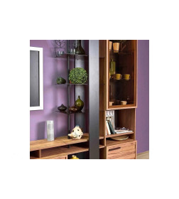 Шкаф для посуды Nature 13 (дуб табачный крафт/черный) Глазовская мебельная фабрика