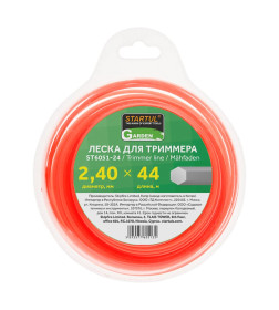 Леска для триммера 2.4 мм х 44 м сечение шестигранник STARTUL GARDEN ST6051-24