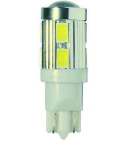 Лампа автомобильная светодиодная T10W (W2.1x9.5d) 10 SMD 5630 WHITE 6000K 600лм 24V MEGAPOWER