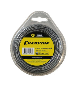 Леска для триммера 2.4 мм х 12 м Alu Twist сечение витое CHAMPION C7062