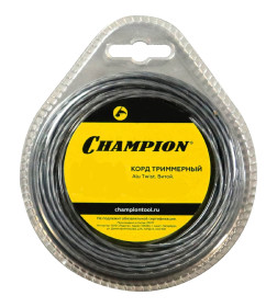 Леска для триммера 2.4 мм х 40 м Alu Twist сечение витое CHAMPION C7063