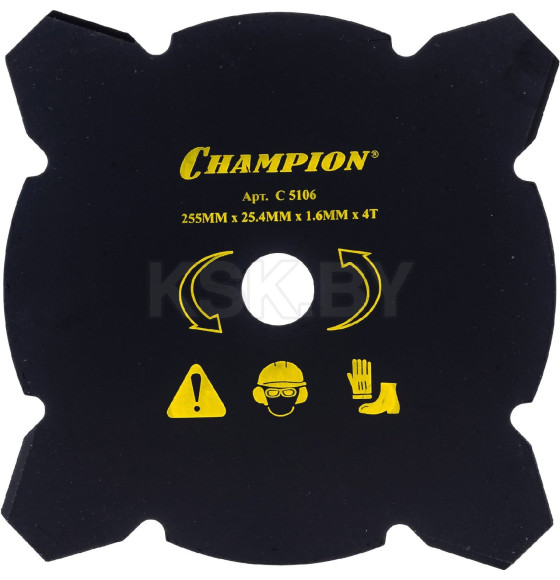 Нож для жесткой травы 4/255/25.4 (тип В) CHAMPION C5106 (C5106) 