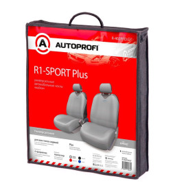 Чехлы на сиденье R-1 SPORT PLUS R-402Pf DARK GREY передние (майка) AUTOPROFI