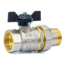 Кран шаровой 3/4" нар.-вн. бабочка (со сгоном) PN40, LD (LD.47.306.20) 