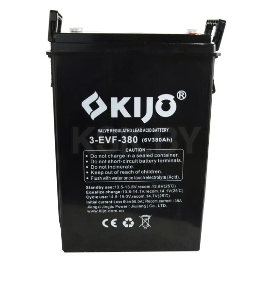 Аккумулятор автомобильный Kijo 6V 3-EVF-380Ah (M8+DIN) (3-EVF-380) 