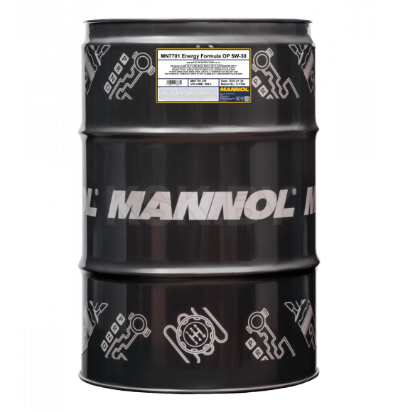 Моторное масло Mannol 7701 Energy Formula OP SAE 5W-30 API SN  208л. (MN7701-DR) 