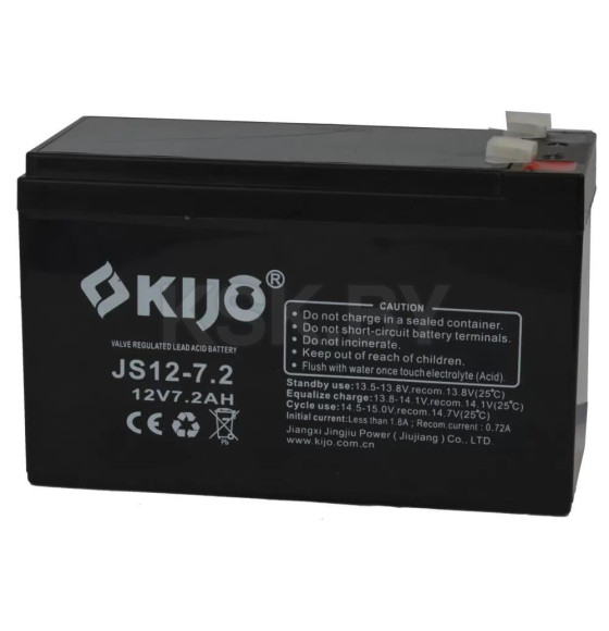 Аккумулятор Kijo 12V   7,2 Ah (F2) (12V7.2AH) 