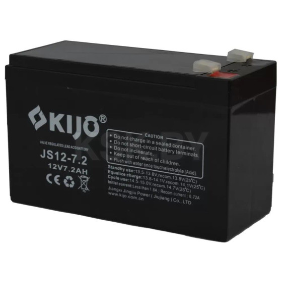 Аккумулятор Kijo 12V   7,2 Ah (F2) (12V7.2AH) 