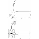 Смеситель для ванны Rossinka Silvermix RS46-32 (RS46-32) 