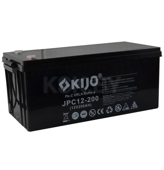 Аккумулятор автомобильный Kijo JPC 12V 200Ah (carbon)  (M8) (JPC 12-200) 