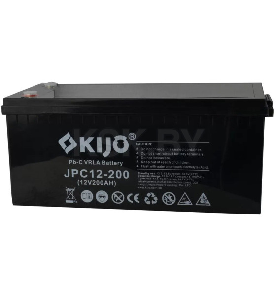 Аккумулятор автомобильный Kijo JPC 12V 200Ah (carbon)  (M8) (JPC 12-200) 