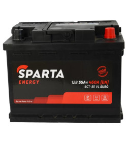 Аккумулятор автомобильный SPARTA Energy  6СТ-55 Евро