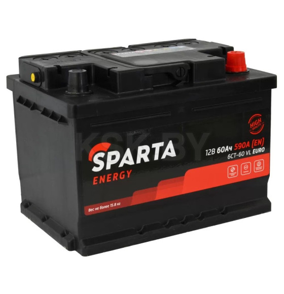 Аккумулятор автомобильный SPARTA Energy  6СТ-60 LB Евро низкий (6СТ-60 0 SP LB) 