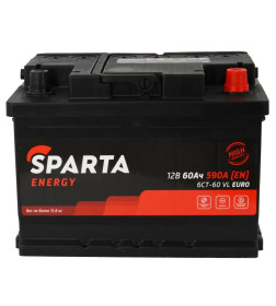 Аккумулятор автомобильный SPARTA Energy  6СТ-60 LB Евро низкий