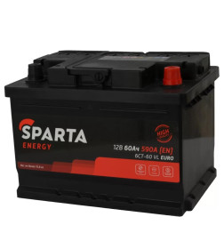 Аккумулятор автомобильный SPARTA Energy  6СТ-60 LB Евро низкий