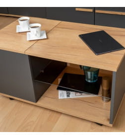 Стол журнальный Crown16 Дуб Золотистый/Графит Глазовская мебельная фабрика 00176674_157