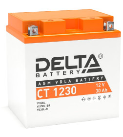 Аккумулятор Delta AGM СТ 1230 (30 а/ч) YIX30L,YIX30L-BS,YB30L