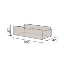 Ящик выкатной Артём-Мебель СН-120.06дуб экспресив песочный