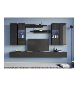 Шкаф навесной Point Тип-20 (Чёрный/Черный глянец)