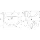 Умывальник мебельный Универсал Элегия 45