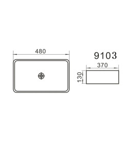 Умывальник 480х370х130 мм Axus 9103