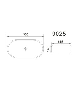 Умывальник 555х340х140 мм Axus 9025