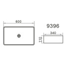 Умывальник 600х340х110 мм Axus 9396 (9396) 