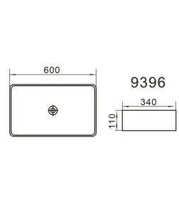 Умывальник 600х340х110 мм Axus 9396