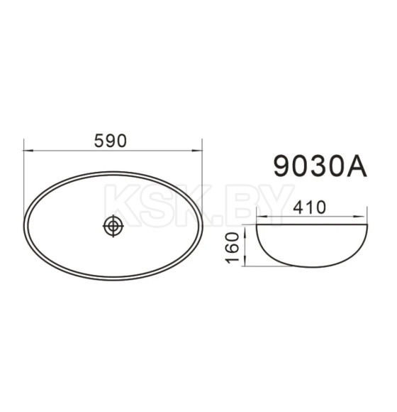 Умывальник 590х410х160 мм Axus 9030A (9030A) 