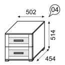 Тумба прикроватная Аргентина 04 (Дуб Тортона) (2005504-209) 
