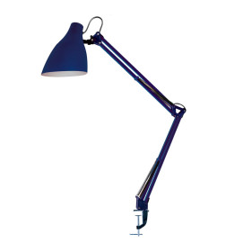 Светильник настольный KD-335 C23 40W E27 230V (на струбцине) темно-синий Camelion