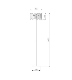 Напольный светильник Bogate's 01150/3 черный/золото