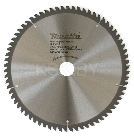 Диск пильный по алюминию 260х70Tх30 мм MAKITA D-45973 (D-45973) 