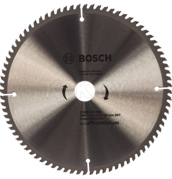 Диск пильный универсальный 254х80Tх30 мм ECO ALUMINIUM BOSCH 2608644394 (2608644394) 