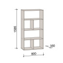 Стеллаж мебельный СН-100.33 Белый 1585х350х800мм
