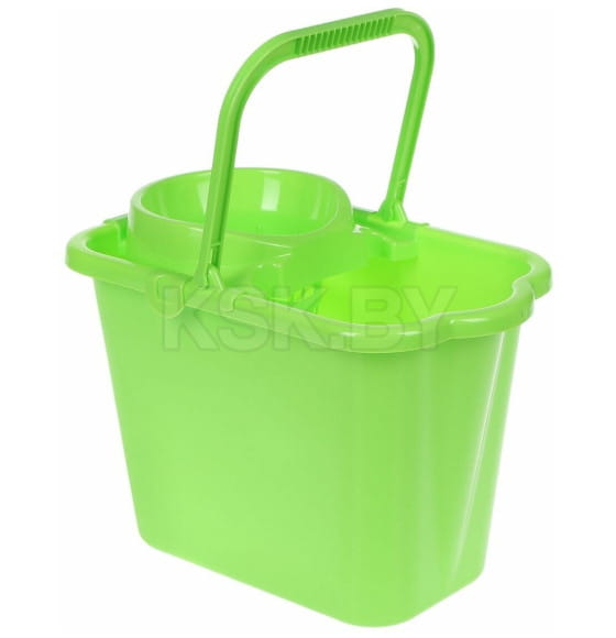  Ведро с отжимом  9,5 л прямоугольное (Зеленый) IDEA, М 2421 (М 2421) 