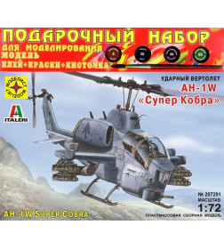 Игрушка  вертолет  AH-1W "Супер Кобра" (1:72) ПН207291 Моделист