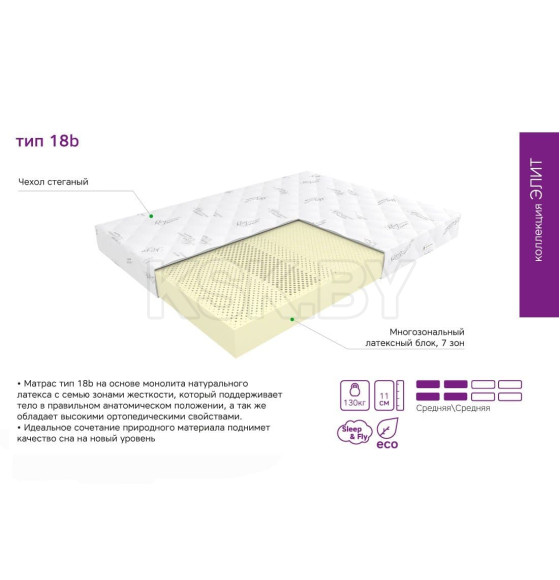 Матрас EOS Элит Тип 18b (90x200) премиум чехол Silver (112EOSMB_T18B_90X200PCH) 