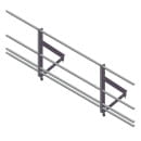 Ограждение кровельное со снегозадержателем Optima 0,65х2м RAL 8017 (Коричневый)	