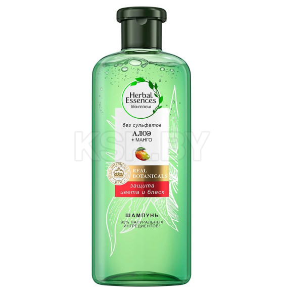 Шампунь для волос HERBAL ESSENCES Алоэ/Манго Защита цвета/блеск, 380мл (9861) 