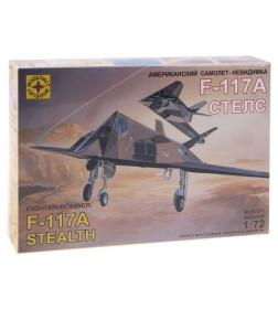 Игрушка самолет  американский самолет-невидимка F-117А "Стелс" (1:72) 207211 Моделист