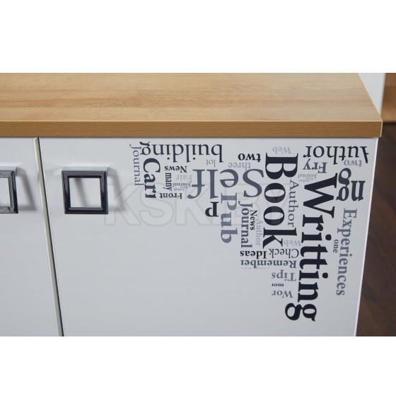 Тумба с ящиком и 2-мя дверями Оксфорд (Ривьера/Белый) ТД-139.04.01 (117698) 