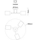 Светильник потолочный Arte Lamp CHICAGO A1547PL-3BK (A1547PL-3BK) 