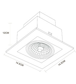 Светильник потолочный поворотный Arte Lamp CARDANI MEDIO A5930PL-1BK