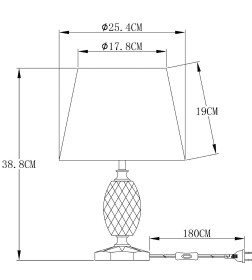 Светильник настольный Arte Lamp AZALIA A4019LT-1CC