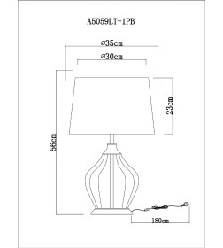 Светильник настольный Arte Lamp BAYMONT A5059LT-1PB