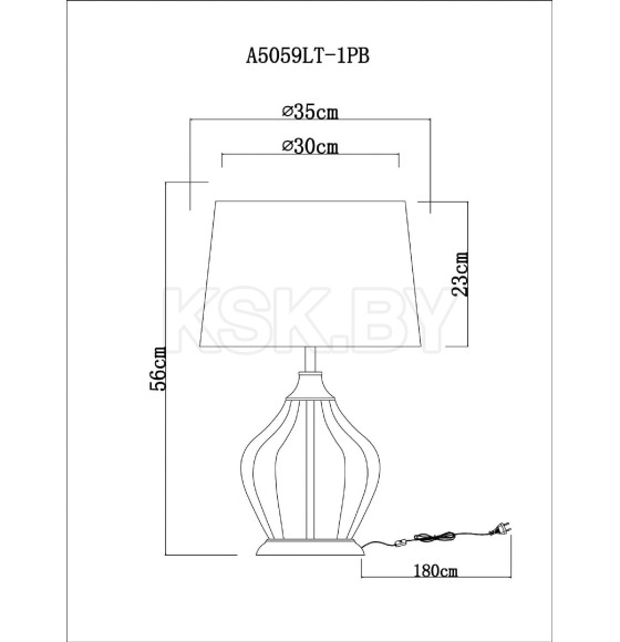 Светильник настольный Arte Lamp BAYMONT A5059LT-1PB (A5059LT-1PB) 