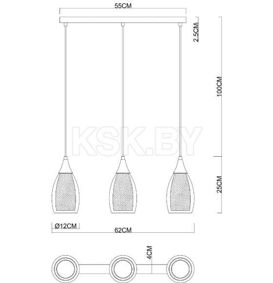 Светильник подвесной Arte Lamp BARRY A7951SP-3CC (A7951SP-3CC) 