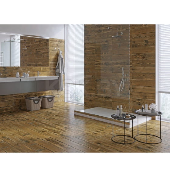 Керамогранит Новара черно-коричневый матовый  600х150 мм, сорт 1 (15NV0018) 