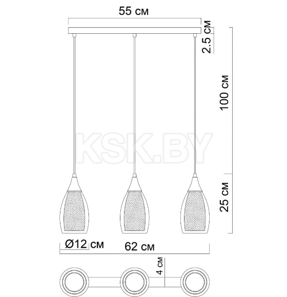 Светильник подвесной Arte Lamp BARRY A7951SP-3GO (A7951SP-3GO) 